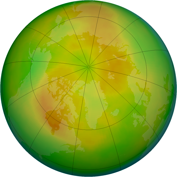 Arctic ozone map for May 2004